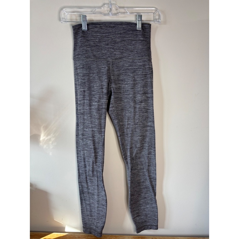 Lululemon Align High-Rise Pant 25 Space Dye Heathered Black Gray Leggings Size 4